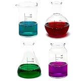 CKB Ltd® Conjunto de 4 - Laboratorio de Química Vasos de Bebidas Tiradores 50ml - Ciencia de la Novedad temática de Laboratorio de Forma de Pico y Frasco