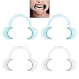 JDXun 4 PCS Abridor de Boca Dental | Retractores de Mejilla en Forma de C para Examen Oral, Blanqueamiento Dental, Juego de Fiesta