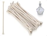 Emezddo 20 Piezas de Mecha para lámparas de Aceite,mechas de Repuesto,mechas de algodón,mechas de Velas,quemadores de Velas de Alcohol,para Velas de lámpara Queroseno Fabricación(Redondas,150 * 6 mm)