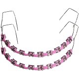 Sanfly 10 Tipos De Soporte, Gancho De Soporte De Metal Rosa, Decoración Temporal De Dientes con Alambres De Metal Y Ligaduras De Ortodoncia, Decoraciones Dentales