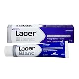 LACERBLANC - Pasta de Dientes Blanqueadora 125ml Sabor Menta, Acción Blanqueadora, Elimina Manchas Dentales, Previene la Placa, el Sarro y la Sensibilidad Dental, Protección de Encías