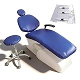 buyzg Fundas para sillones dentales, Juego de 5 Unidades de Cuero sintético para odontología, Fundas Protectoras Impermeables de Cuero sintético para sillones dentales, película compuesta(Deep Blue)