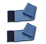 2 bandas elásticas azules universales de ajuste de de 80 cm de longitud para electrodos electroestimulación iontoforesis