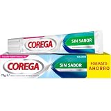 Corega Sin Sabor Crema Fijadora Prótesis Dentales Fijación Fuerte 70 g | Crema fijadora prótesis dentales, sin sabor, sin zinc, fijación fuerte, uso diario, prótesis total o parcial, tubo 70 g