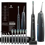 Irrigador Dental y Cepillo de Dientes Eléctrico 2 en 1 – Kit de Limpieza Bucal con Irrigador Portátil y Cepillo Sónico – IPX7, 3 Modos de Agua, 4 Modos de Cepillado para una Higiene Oral Completa