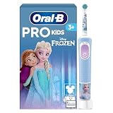 Oral-B Pro Kids Cepillo de Dientes Eléctrico Disney Frozen, Niños +3 Años | Cepillo Dental Infantil con 1 Cabezal, 2 Modos de Cepillado, Filamentos Extrasuaves para Encías Sensibles