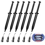 FiTspi 6 piezas de blanqueamiento dental profesional con 6 puntas, gel de protección gingival de 3 ml, geles protectores de encías dentales, jeringa dental, proporciona una barrera protectora para la