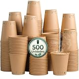 GreenFyA Vasos Desechables de Cartón Kraft para Café – Vasos Café Desechables Resistentes para Bebidas Calientes y Frias, Vaso Café para Llevar Ideal para Oficina, Eventos y Take Away (500, 200ml)