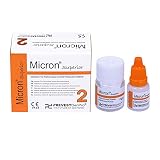Micron Superior - Relleno de ionómero de vidrio de partículas finas de 2 coronas, cemento, material restaurador