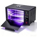 80W Máquina curado resina UV Luz UV de 395 nm con 80 diodos LED | Cámara curado resina UV con bandeja extraíble, Funciones temporizador y calentamiento para resina de impresión 3D