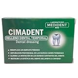 EMPASTE DENTAL CIMADENT para colocar uno mismo en caso de no poder acudir a un dentista.30 aplicaciones.