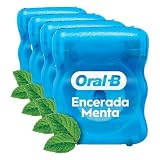 Oral-B Satin Tape Hilo Dental Encerado Para Espacios Estrechos, Seda Dental Con Sabor a Menta, Limpia Entre Los Dientes y Reduce La Placa, Cinta Dental Con Cera, Rollo De 50m (Paquete de 4)