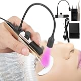 Lámpara Para Pestañas, 1.8W Luz UV Lámpara De Curado Portátil Para Uñas Para Fotopolimerizar Pestañas Lámpara Para Extensiones De Pestañas Con Pedal Pinzas Y Cuello De Cisne Curado En 1-3 Segundos