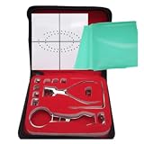 YRQMGSF Kit de Dique de Goma, Kit de Dique de Goma Dental, con Múltiples Abrazaderas, Pinzas de Perforación, Marco y Estuche de Cuero, para Entrenamiento Dental