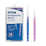 GENKENT Cepillos Interdentales 64 Piezas, 2 Tamaños 2,5 mm y 3 mm | Cepillo Interdental para Ortodoncia, Brackets, Implantes y Puentes, Limpieza Diaria entre los Dientes