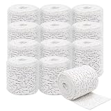 Set de 12 Rollos de Tela de Yeso para Modelar, Vendas de Yeso 5x270cm Venda de Escayola para Modelado, Tela de Yeso para Modelar para Yeso Manualidades, Vendaje para Hacer Moldes del Cuerpo