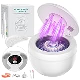 Limpiador Ultrasonidos Dental 45000Hz Ultrasonidos Limpieza con Lámpara UV y 4 Modos, 200ml Ultrasonic Retainer Cleaner Dental Pod para Dentaduras Postizas, Retenedores, Joyas