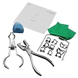 LKYLVEE Kit de dique de Goma de endodoncia Dental - Juego de Herramientas de práctica de Tablero Perforado de dique de Goma - para la educación científica del Examen,C,25cm