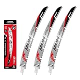EZARC Arc Edge - Hojas de sierra alternantes, 12 pulgadas, 6TPI para poda | Extracción de virutas de ranura en U, borde de arco extralargo, dientes de tierra de pulgas, gotas profundas