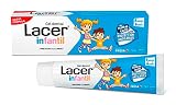 LACER JUNIOR - Gel Dental Infantil 75 ml, para Niños a Partir de 6 meses a 6 años, Previene la Caries, Fórmula de Flúor Más Calcio, Cuida los Dientes de Leche