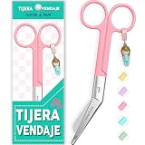 Nurse is Love Tijeras Mayo Punta Roma - Tijeras de Primeros Auxilios para Vendajes | Kit Primeros Auxilios | Acero Inoxidable | Diseño Exclusivo con Charm P