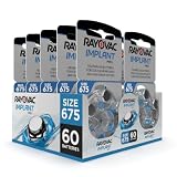 Hearing360 Pilas Rayovac Implant Pro+ 675I para implantes cocleares, tecnología Zinc-Aire, Larga duración, sin Mercurio ni cadmio (60 Pilas para implantes cocleares Rayovac)