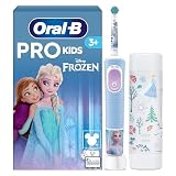 Oral-B Pro Kids Cepillo de Dientes Eléctrico Disney Frozen, Niños +3 Años | Cepillo Dental Infantil con 1 Cabezal, Estuche de Viaje, 2 Modos de Cepillado, Filamentos Extrasuaves para Encías Sensibles
