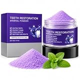Polvo Dental Morado,Polvo para Dientes de Tono Violeta,Blanqueador Dental | Polvo Blanqueador Dental,Limpieza Profunda y Eliminación de Manchas Superficiales,Frescor Duradero,Uso Limpieza Dental