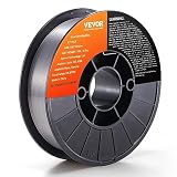 VEVOR Alambre de Soldadura MIG 0,8mm E71T-GS Bobina de Alambre de Soldadura de Núcleo Fundente Acero Blando sin Gas 200mm Resistencia a Tracción 560 MPa Arco Estable de Baja Salpicadura para Soldadura