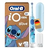 Oral-B iO Kids Disney Stitch Cepillo de Dientes Eléctrico, Niños +6 Años | 1 Cabezal, Estuche de Viaje, 3 Modos con Modo Sensible Apto para Niños, Temporizador con Música