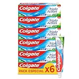 Colgate Triple Acción Pasta de Dientes 6x75ml | Protección Anticaries, Dientes Blancos y Aliento Fresco