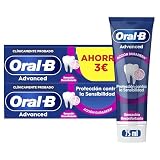 Oral-B Advanced Protección contra La Sensibilidad Pasta de Dientes, 2x75 ml | Dentífrico con Fluoruro de Estaño para Dientes Sensibles, Sabor Hierbabuena Y Eucalipto, Sensación Reconfortante