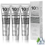 3 Piezas Dentífrica de hidroxiapatita 10% para reparar esmalte y fortalecer dientes, Limpieza Profunda y Aliento Fresco a Menta, 120g por Tubo