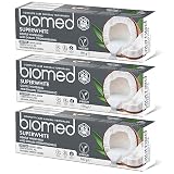 Biomed Superwhite Natural Coconut Toothpaste for Gentle Whitening, Tropical flavour - 100 g (pack of 3) - New Formula and Flavour (Packaging May Vary)