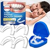 4 Piezas Férulas Dentales,Mejora La Férula para Roncar,Férula Dental para Detener Los Ronquidos,dejar de rechinar los dientes,Dispositivos Anti Ronquidos, Mejora la Del Sueño,Reutilizable