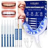 Kit Blanqueador Dental, 5 Geles Blanqueadores,2 Lapiz Blanqueador Dental,Incluye Bandeja Bucal, Ayuda a Reducir las Manchas de Café y Té para una Sonrisa Más Blanca