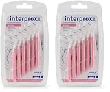 Interprox de 0,38 mm rosado más cepillo interproximal Nano – Pack de 6 (Paquete de 2)