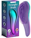 Lily England Cepillo Antitirones y Desenredante para Pelo Mojado Morado | Cepillo desenredante con más de 400 cerdas flexibles para pelo seco o mojado, fino, grueso, liso o rizado.