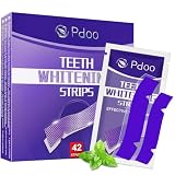 Tiras Blanqueadoras Dientes Moradas - 42 Tiras | Kit Blanqueador Dental Profesional con Tecnología Púrpura Correctora de Color | Blanqueamiento Dental Seguro para el Esmalte y Resultados Rápidos