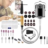 Pulidora, Micromotor Pulido Eléctrico 0-30000 Rpm 800W Herramienta Grabado Con Control Pedal Pulidora Eléctrica Para Laboratorio Joyería Cerámica Silicona Vidrio Tallado En Madera Pulido Dientes