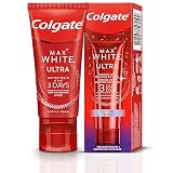COLGATE Max White Ultra Active Foam Pasta de Dientes Blanqueadora con Flúor, 50ml, Dentífrico Blanqueador Seguro con el Esmalte, Dientes más Blancos en Sólo 3 Días*, Elimina Manchas Profundas*
