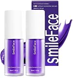 Purple Blanqueador dental V34,blanqueador dental morado V34,Blanqueamiento Dental Pasta de Dientes Morada,Pasta de Dientes Blanqueadora,Corrector de Color dientes,Teeth Whitening de Viaje (2PCS)