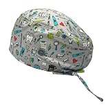 HappyHat - Gorro de quirófano para mujer DENTISTAS GRIS Mujer color: Gris